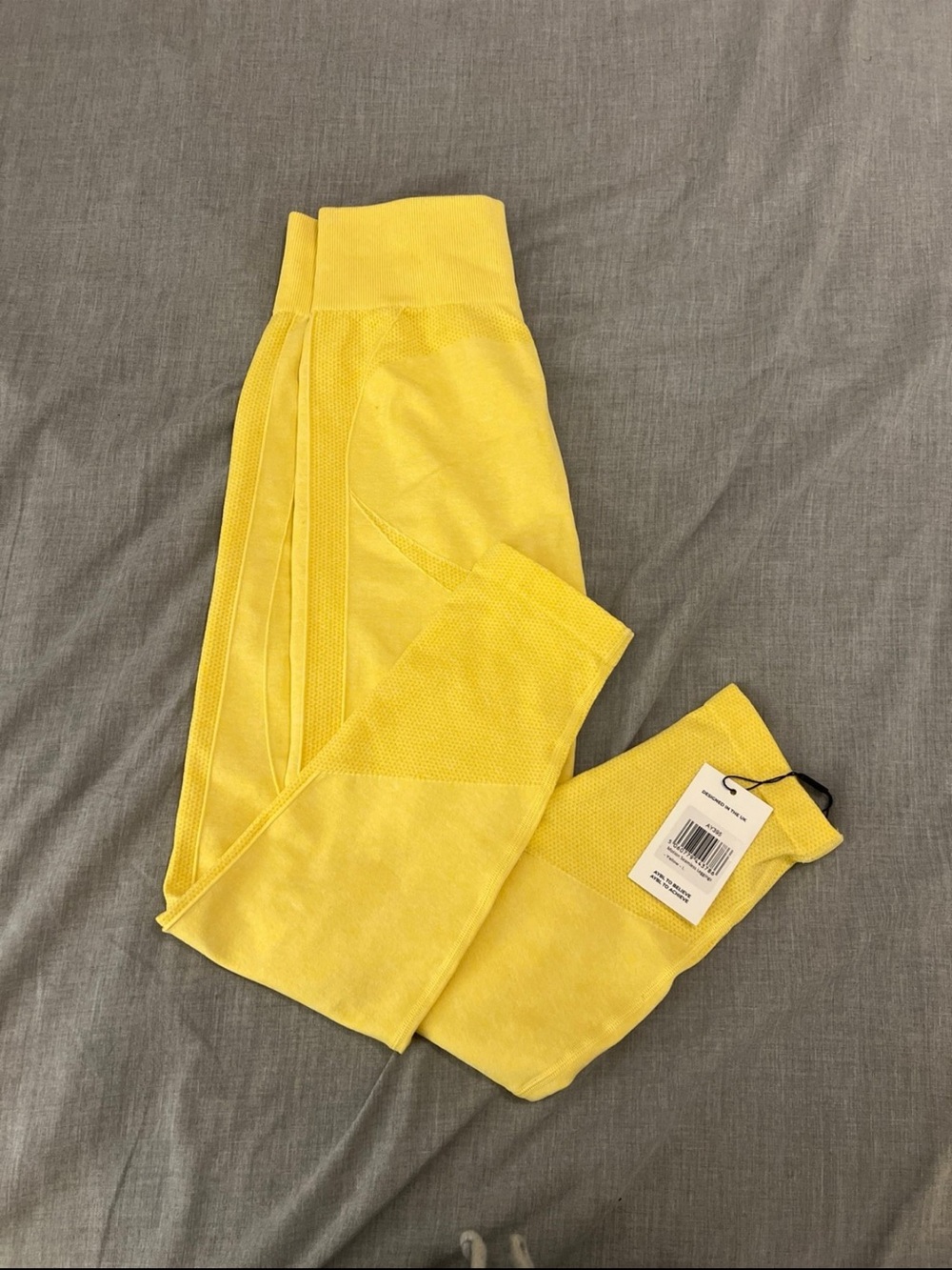 Bright Yellow Knit Leggings